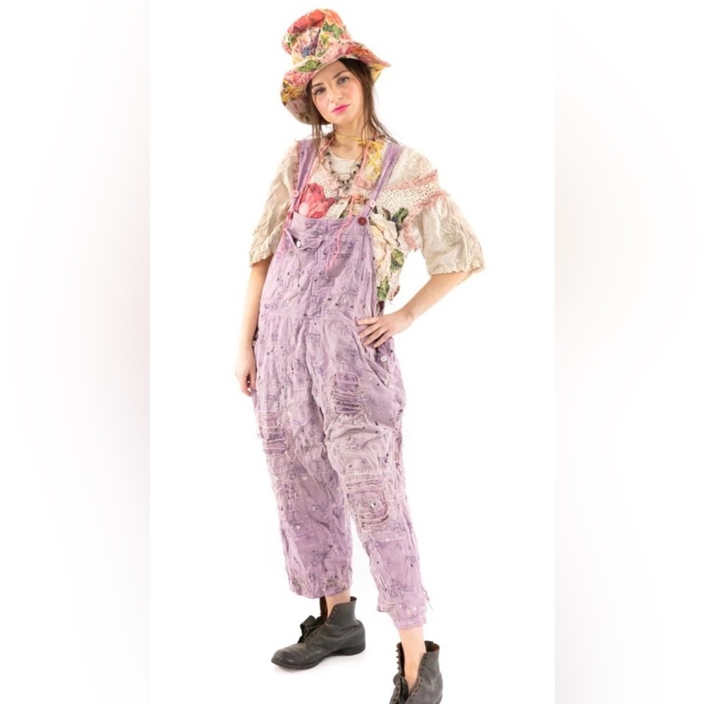 Magnolia Pearl Overalls in Orchid Bloom great condition OSFM